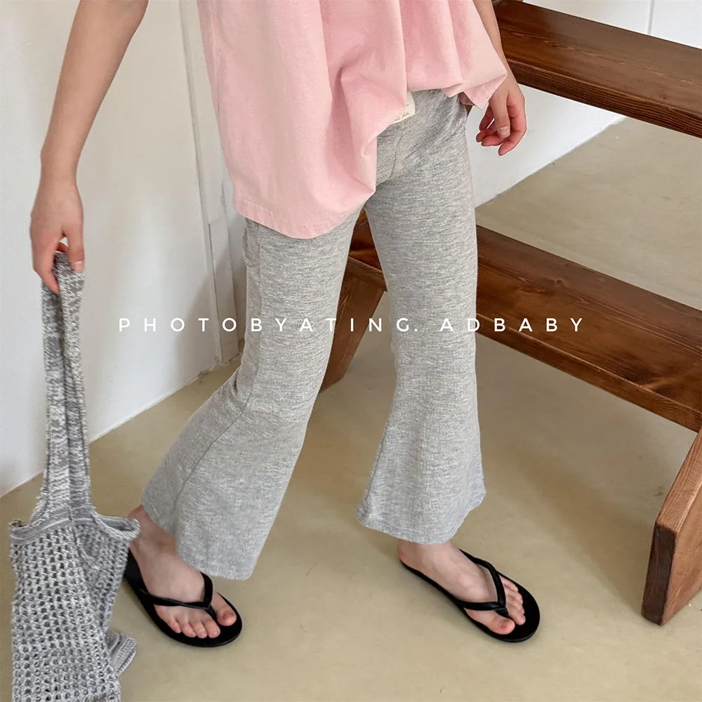 Girls Summer Casual Flared Leggings Ankle Pants