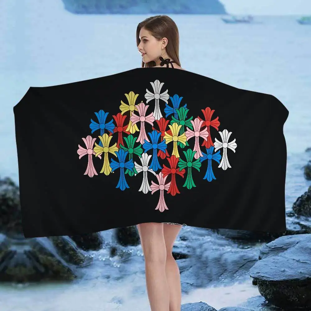 Fashion Cross Big Microfiber Beach Towels Quick Dry Towel Sand Beach Towels Pool Towel for Travel Swim Pool Yoga