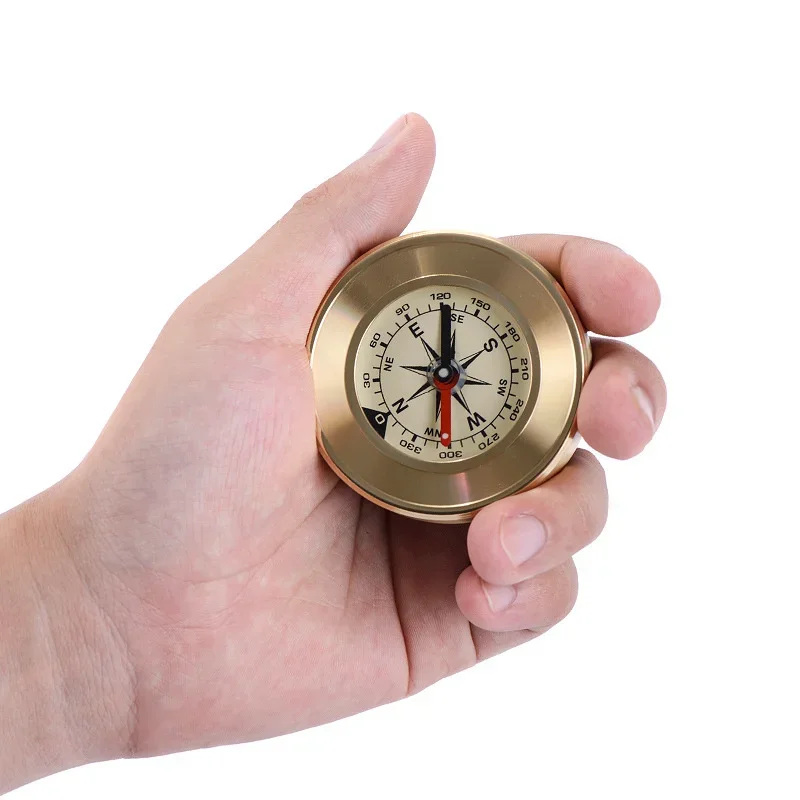 Mini Camping Marching Lensatic Compass Magnifier Gold Wild Survival Navigation Noctilucent mini compass,navigation compass,survival compass