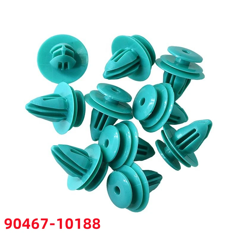 

XIEAILI 100Pcs Auto Trim Door Panel Retainer Nylon Clips Retainer Auto Fastener Rivets 90467-10188 D19