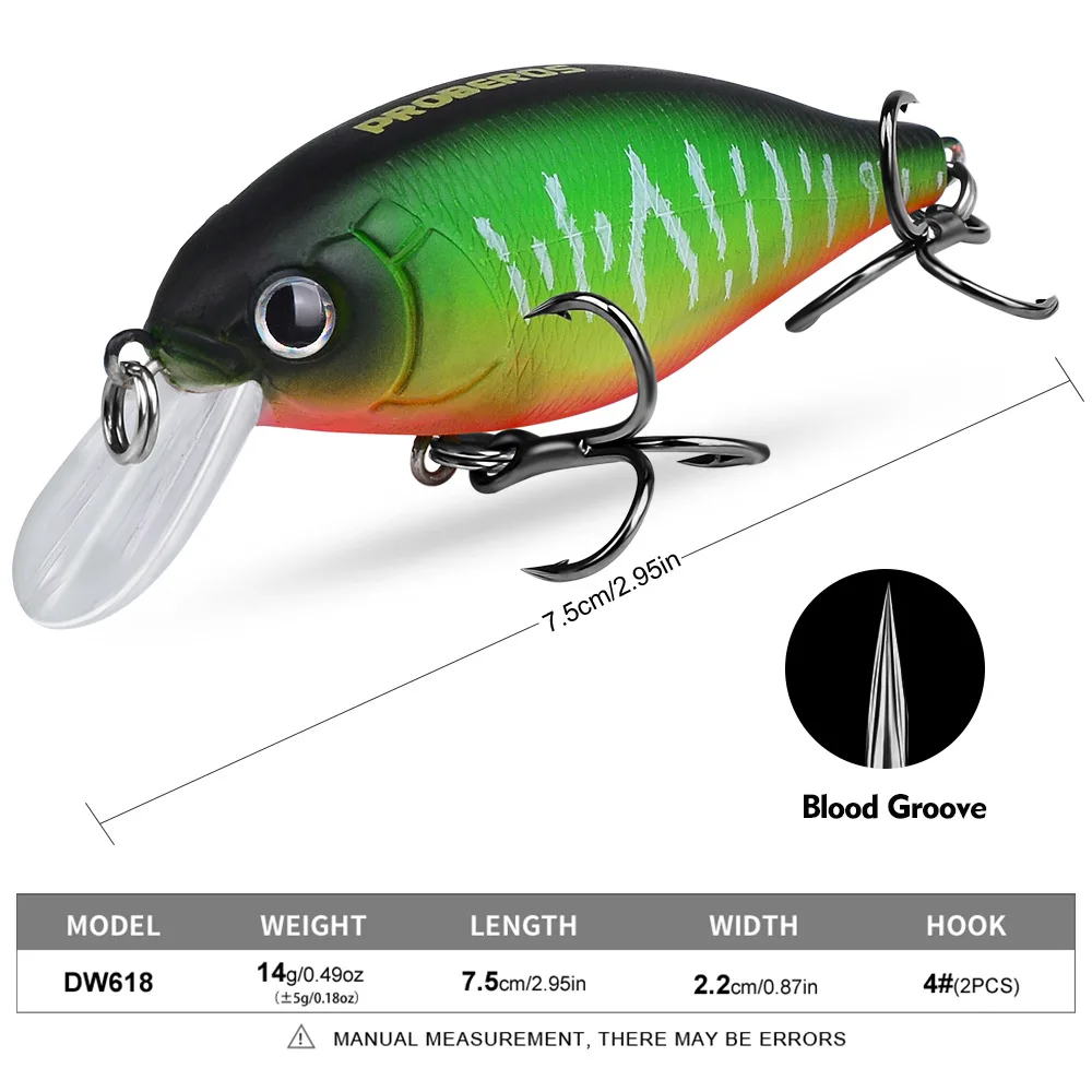 Fishing Lure Luya Bait Rock Little Fatty 7.5cm 14g Submerged Biomimetic False Bait with Blood Tank Fish Hook