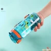600ml Dinosaur Water Bottle For Kids Water Sippy Cup With Silicone Straw Leakproof Plastic Water Bottles Summer Kids Water Cup 3