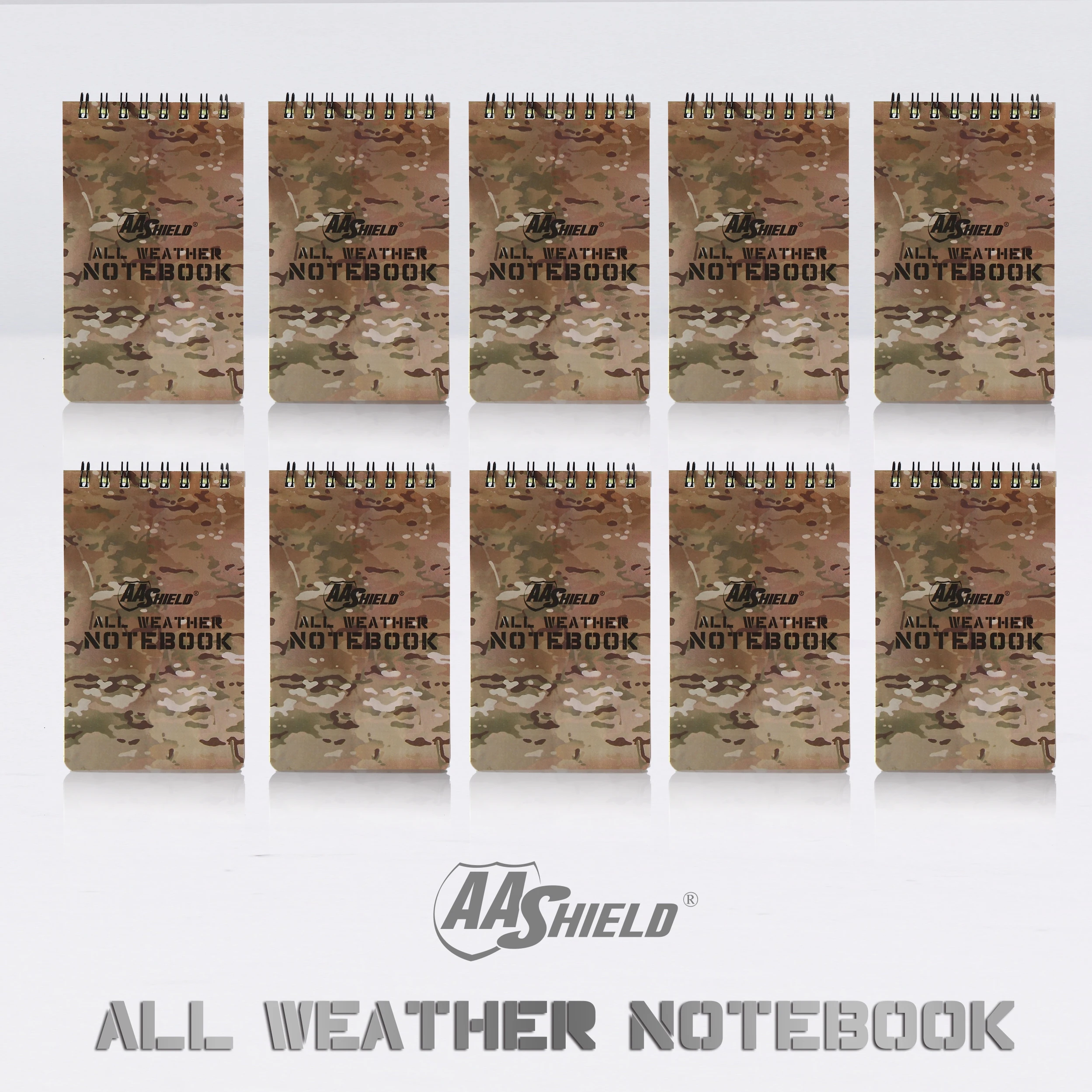 

AA Shield All Weather 3"X5" Waterproof Note Camo Outdoor Map Notebook 10 PCS