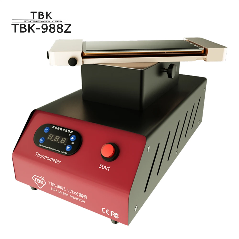 

Separation machine TBK-988Z 360° rotation LCD Screen separator built-in double vacuum pump curved screen degumming Phone repair