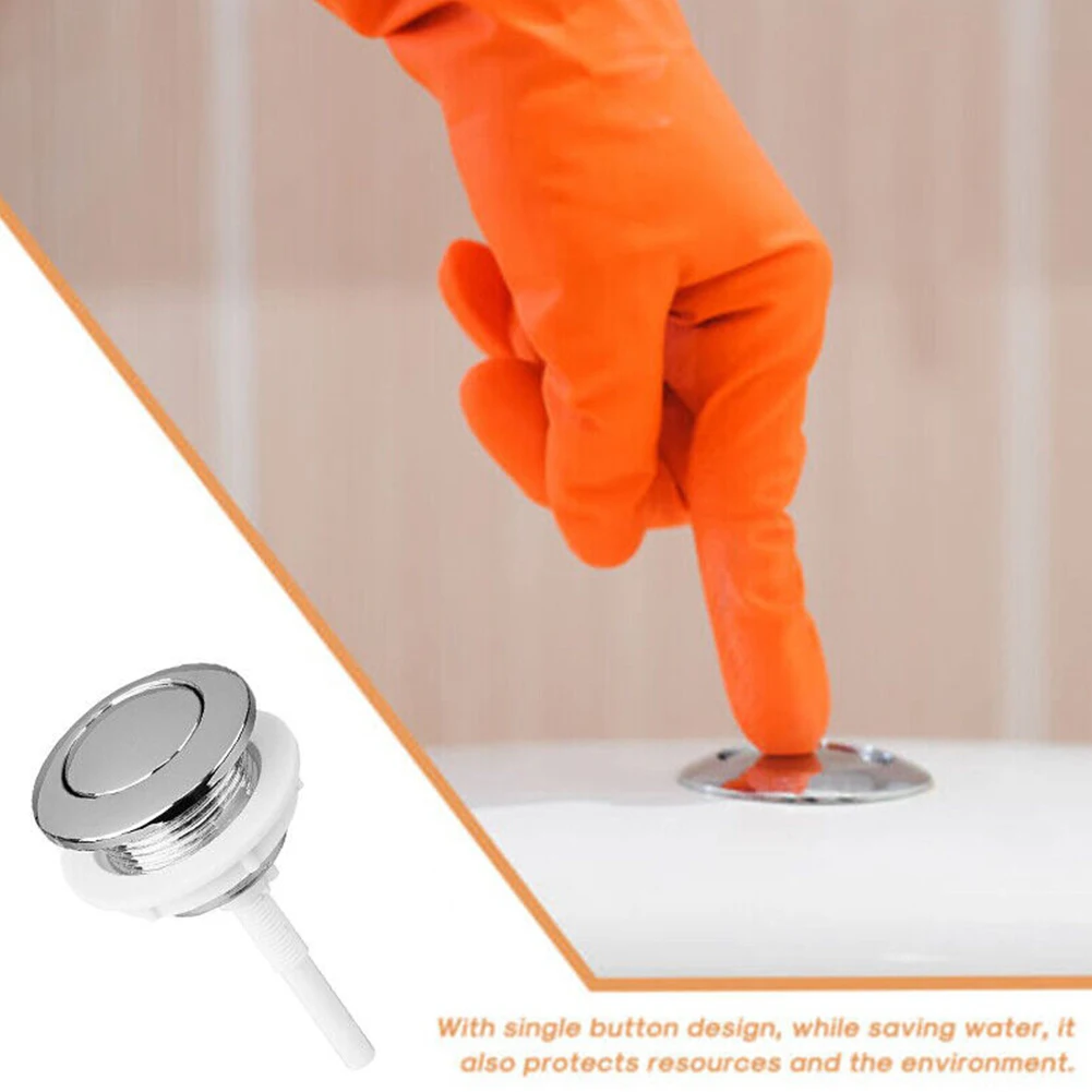 Toilet Flush Button Push Button Switch 1pc 38mm Bathroom Toilet Push Button Single Flush Button Toilet Water Tank ABS Universal Bathroom Accessories