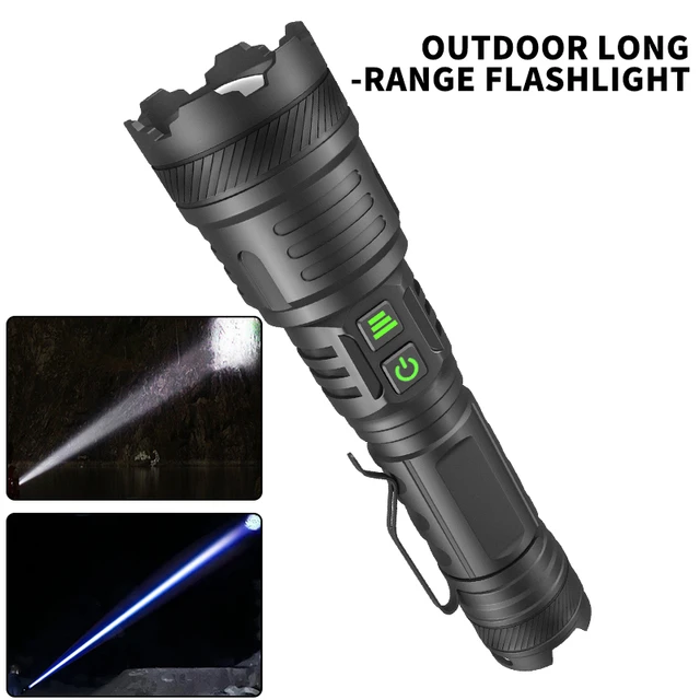 1200 Lumens Dual Power LED Rechargeable Focusing Flashlight with Recha