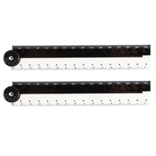 

2 Pcs Plastic Folding Ruler 30 cm Drawing Ruler Plastic Ruler Applicable Office School Stationary Students White&Black
