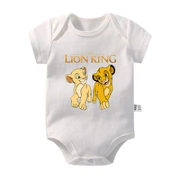 The Lion King Baby Girl Boy Clothes Cartoon Simba Print Infant Bodysuit Cotton Short Sleeve Newborn Toddler Jumpsuit Outfits 5