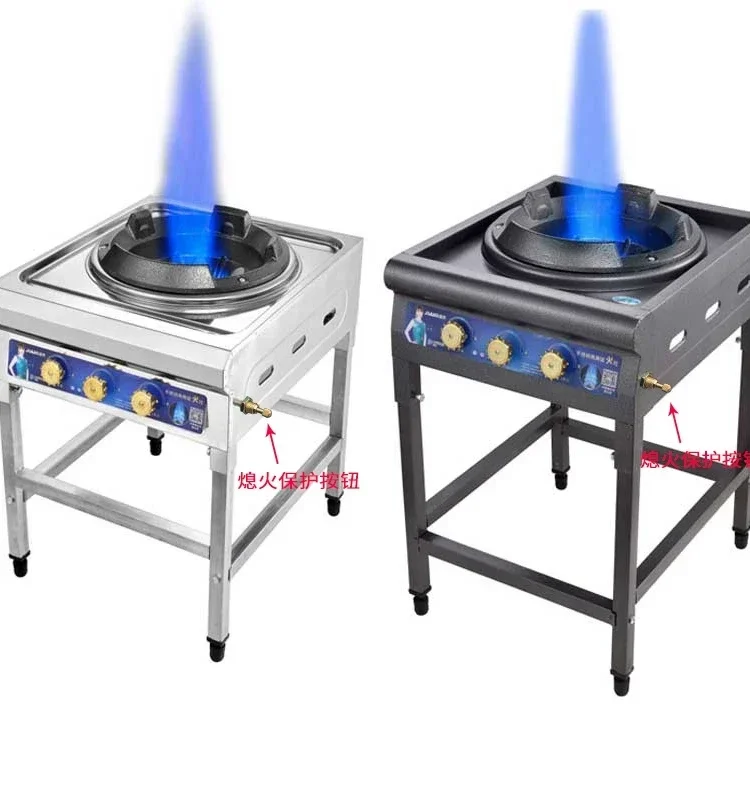 Commercial gas stove. Single stove. Stainless steel. Fierce fire. For kitchen. Fried restaurant. New. Household also applicable. 5
