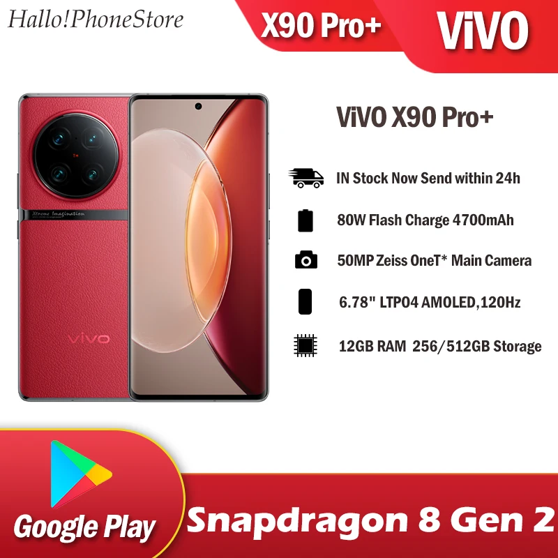 VIVO X90 PRO + Pro Plus 스마트폰, 스냅드래곤 8 Gen 2 5G, 구글 플레이, 안드로이드 13, NFC, OTA, V2227A, OTG, 80W, 4700MAh, 50MP 카메라, 신제품
