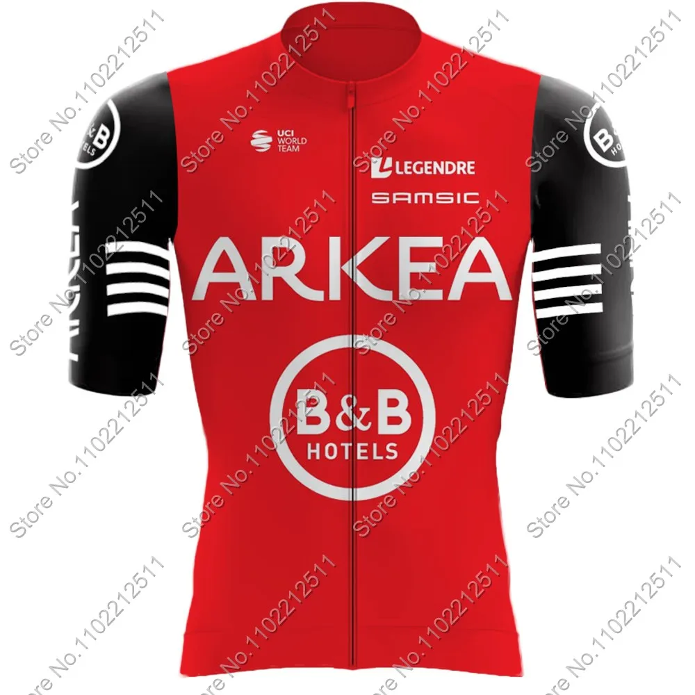 Red Arkea Samsic BB H&ocirc;tel Team Cycling Jersey Set Short Sleeve Men France Clothing Bike Shirts Suit Bicycle Bib Shorts MTB