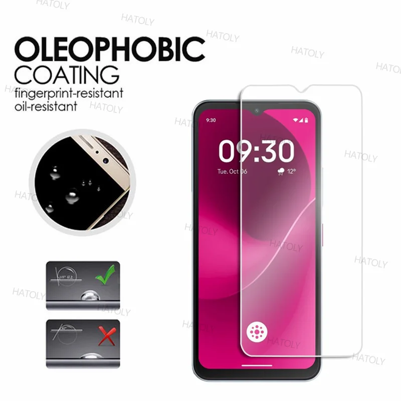 2/4PCS Screen Protector For T-Mobile T Phone 3 Tempered Glass T-Mobile T Phone 3 Full Glue Cover Anti-Scratch Phone Glass Film - 4