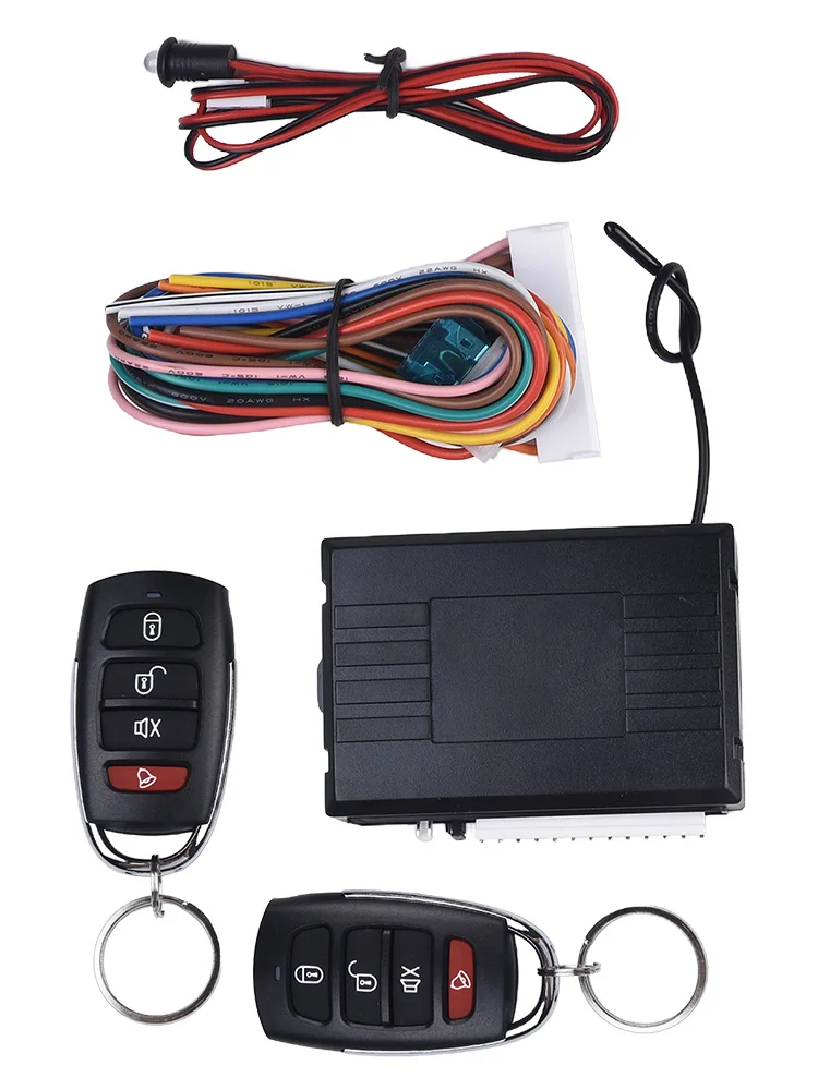 

Auto Remote Central Kit Car Alarm Systems Central Locking with Remote Control Features Code Learning and Trunk Release