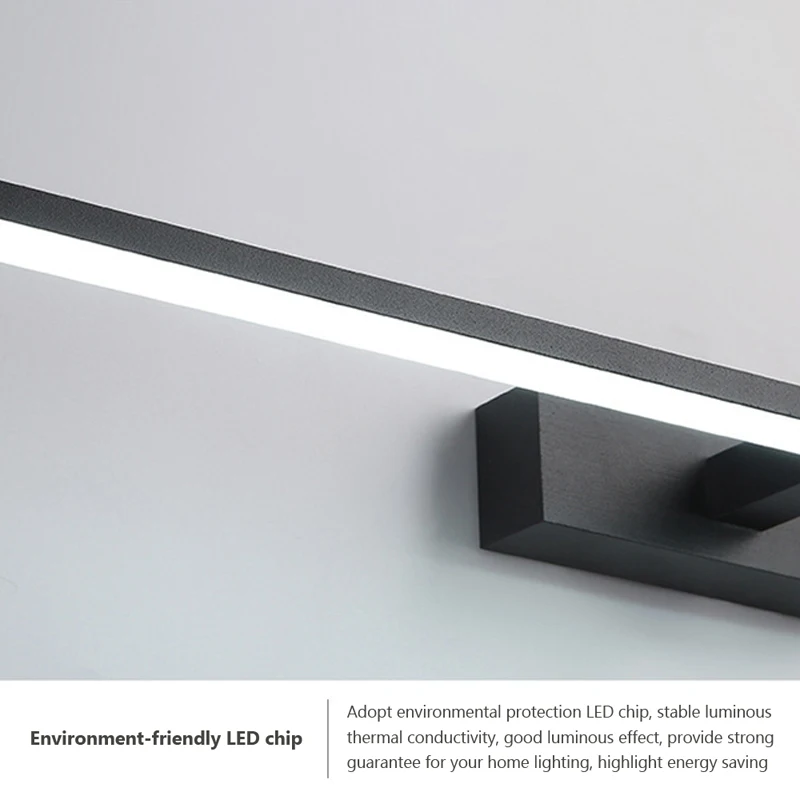 Modern LED Wall Lamp Bathroom Hardware Wall Lights Three Color Lights Aluminum Made Vanity Mirror Line Lights