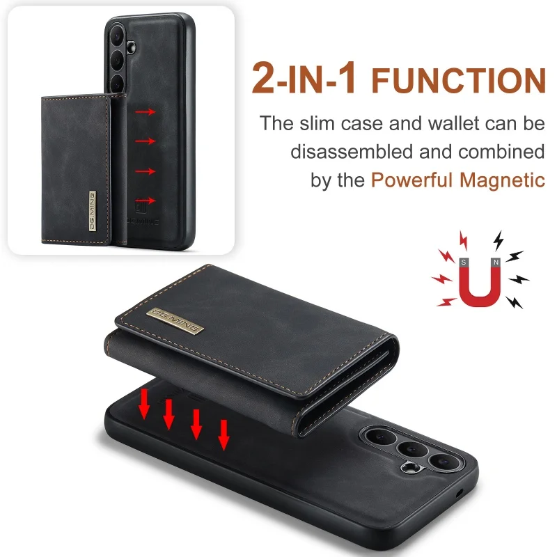 Versatile Leather Wallet Phone Case with Magnetic Closure