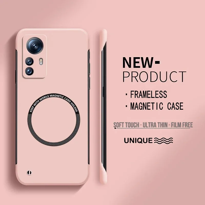 Ultra Thin Frameless Magnetic Charging Phone Case - Candy Color Matte Shockproof Cover