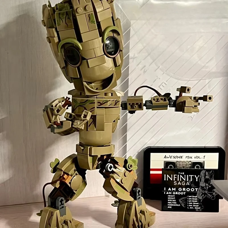 2026 New I Am Groot Building Bricks 76217 Home Decoration Ornaments Assembly Toys for Boys and Girls Party Christmas Gifts