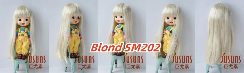 JD056 1/12 1/8 1/6 1/4 1/3 OB11 YOSD MSD SD Blythes Long Straight Hair With Full Bang Doll Wig 18"AG Doll Accessories