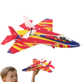 Electric Airplane Toy Rechargeable Throwing Foam Plane Flight Mode Glider Plane With Spinning Function Outdoor Flying Toys 2