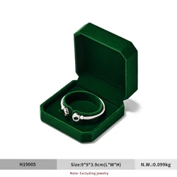 Luxurious Gemstone Green Velvet Jewelry Box Set - High - Quality Organizer for Rings, Earrings, Bracelets, and Necklaces (Bracelet box)