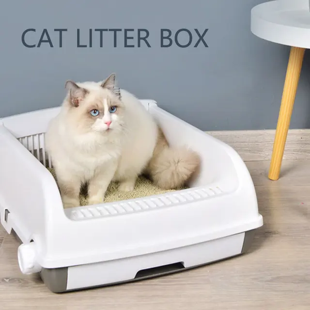 2025 Semi-automatic Litter Box Cleaning Oversized Deodorant Pooper Spatter-proof Semi-enclosed Cat Toilet 2025 Semi-automatic Litter Box Cleaning Oversized Deodorant Pooper Spatter-proof Semi-enclosed Cat Toilet