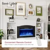 Electric Fireplace with 67" Mantel, Fireplace TV Stand with Storage Shelves, 23'' Multifunctional Fire Places Insert Heater. 3
