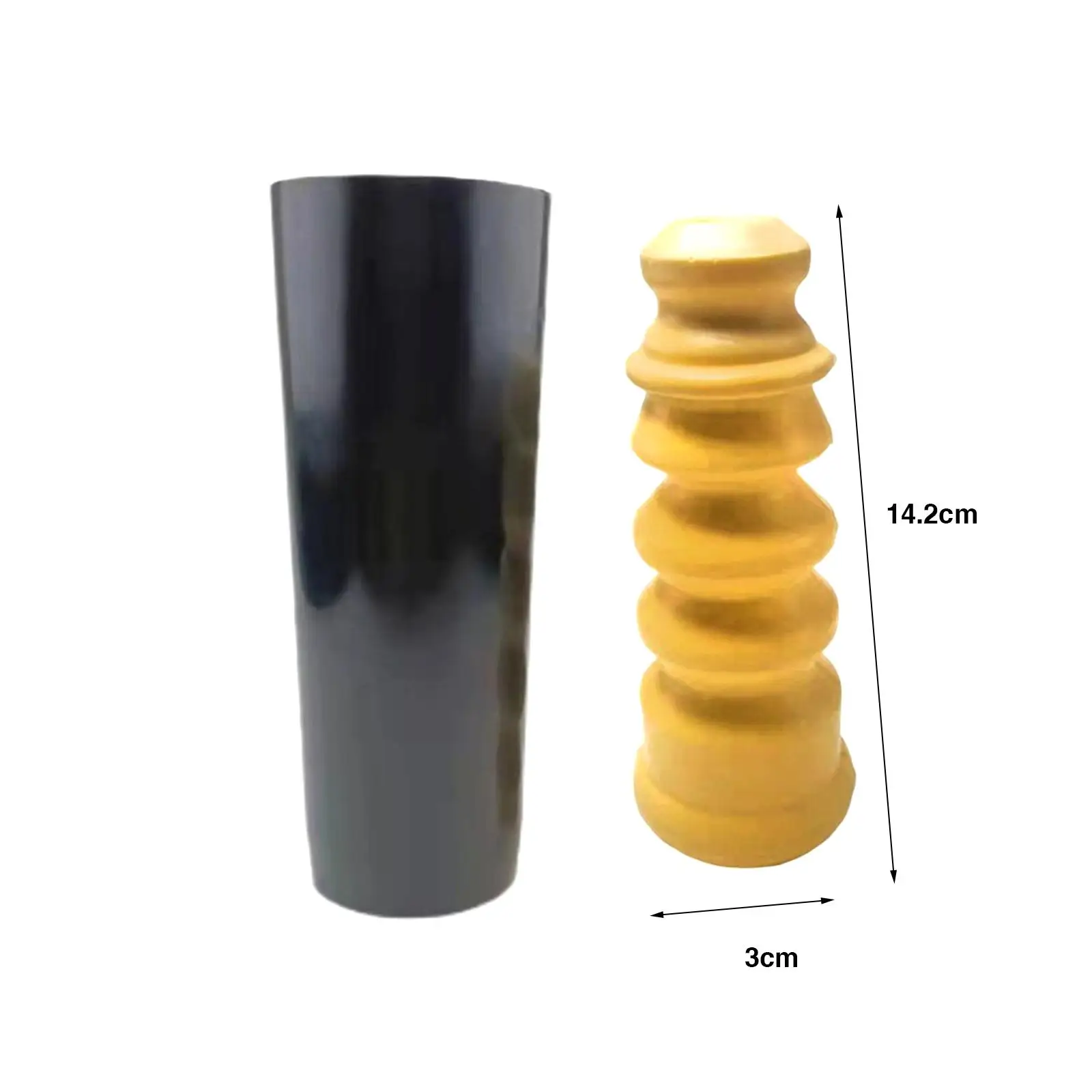 Rear Shock Bumper Stop with Dust Cover Rubber 1J0512131B 1J0513425A 1305638 for VW Golf Jetta MK4 Easy Installation Replace