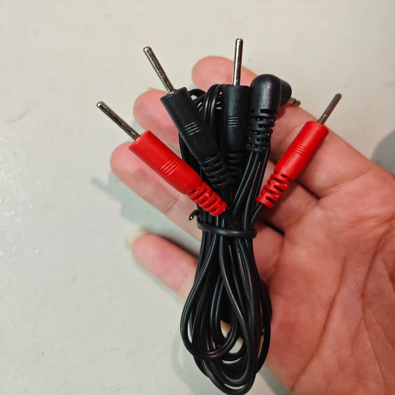 Electrode Lead Electric Shock Wires Conversion Line Cable Connector for Penis Anal Electrical stimulate Therapy Massager Sex Toy