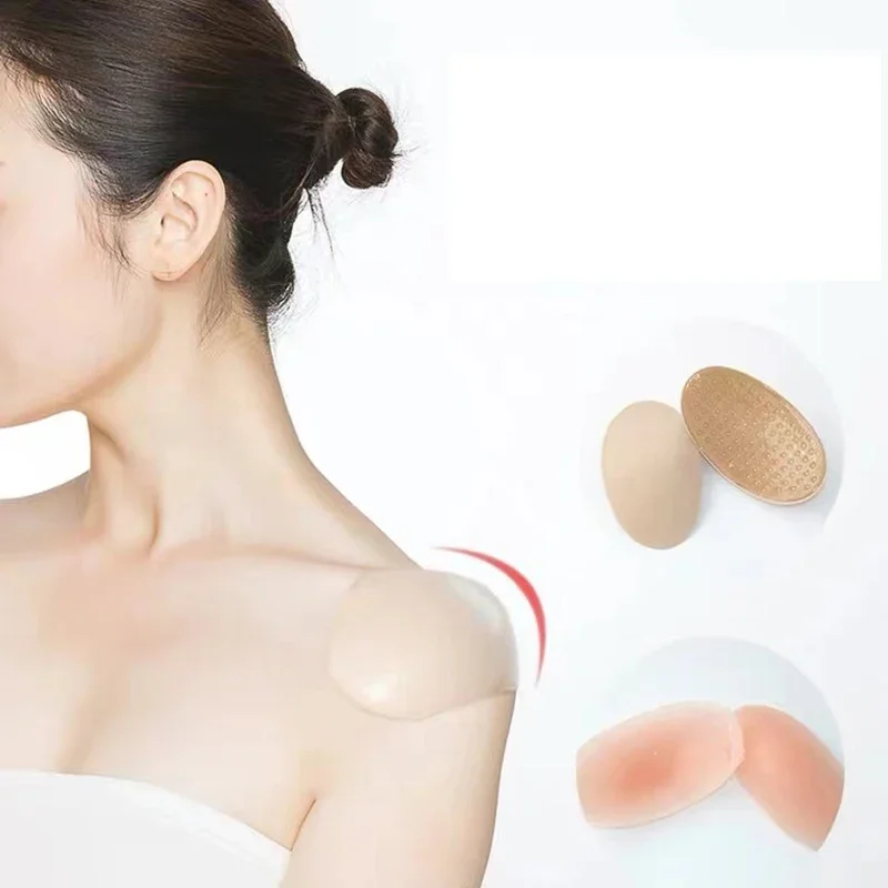 직각 어깨로 즉시 변형되는 실리콘 어깨 패드 한 쌍, 보이지 않음, 분리 가능 및 재사용 가능