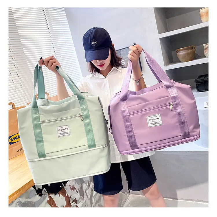 Unisex Fashion Large Travel Cabin Tote Bag Handbag Nylon Waterproof Shoulder Women Weekend Gym Female