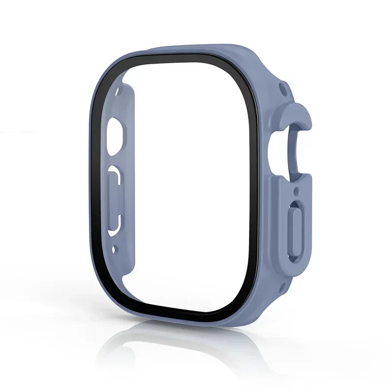 Enhanced Screen Protector Case with Tempered Glass Film and PC Cover for Apple Watch Ultra 49mm - Durable Shell Accessory