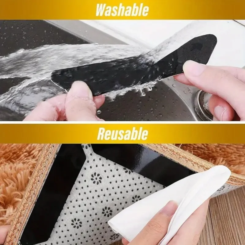 16pcs Carpet Non-slip Sticker Reusable Washable Anti-slip Mat Anti Curling Rug Pads Floor Carpet Corner Clip Fixed Grippers Tape carpet anti slip stickers anti slip stickers carpet anti slip sticker rug gripper carpet anti slip pad anti slip pad anti slip mat
