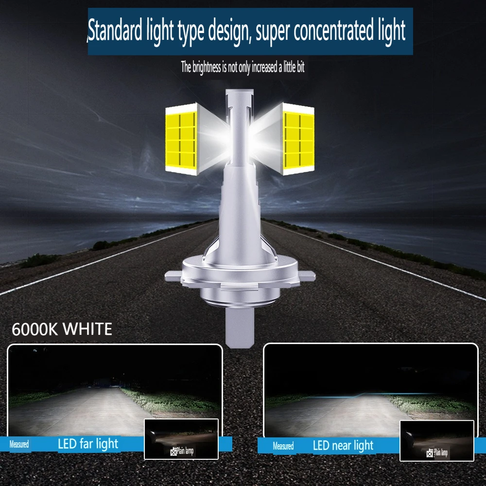 

Upgrade Your Vehicle with Powerful LED Headlight Bulbs, 6000K 40W 3570 CSP Chips, Compatible with Cars, Trucks, Motorcycles