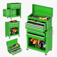 8 Drawers Rolling Tool Chest Assembled with Wheels Detachable Organized Lockable Chest for Workshop Mechanics Garage 1