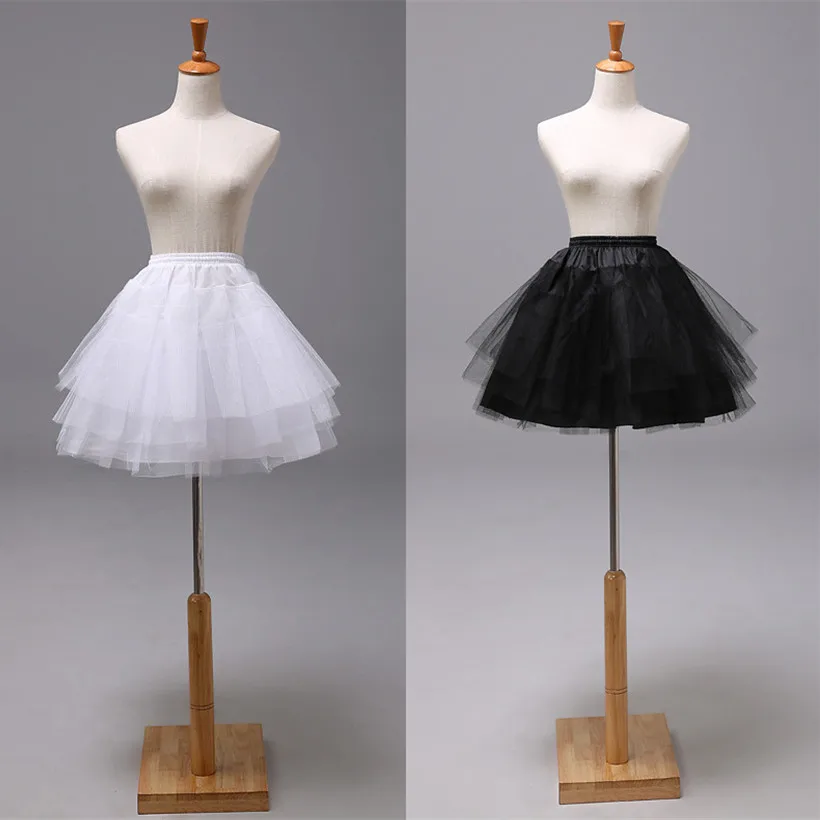 Petticoat Underskirt 22/35/45cm Short Boneless Skirt Support Wedding Dress Braces Lolita Petticoat Ballet Rockabilly Crinoline underskirt lining lolita underskirt