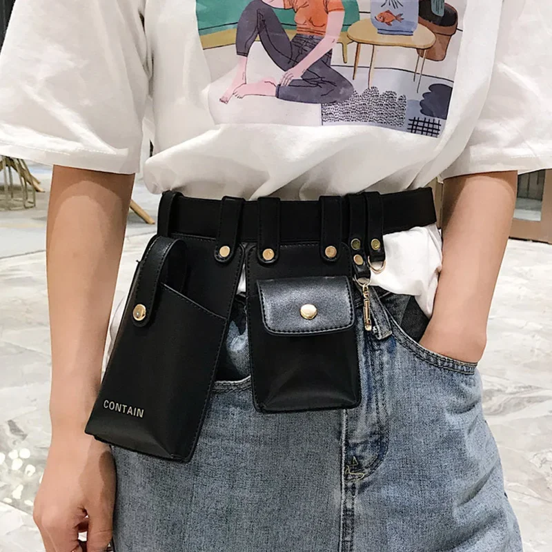 Waist Bag Women Brand Fanny Pack Fashion Leather Belt Bag Kidney High Capacity Waterproof Multi-pocket Banana Bag