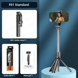 Wireless Bluetooth Selfie Stick Tripod with Phone Holder and Optional Fill Light (Selfie stick Tripod)