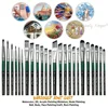 6/24pcs Artist Paint Brushes Set Artist Paintbrushes For Acrylic Oil Watercolor Acrylic Painting For Body Face Rock Canvas 6