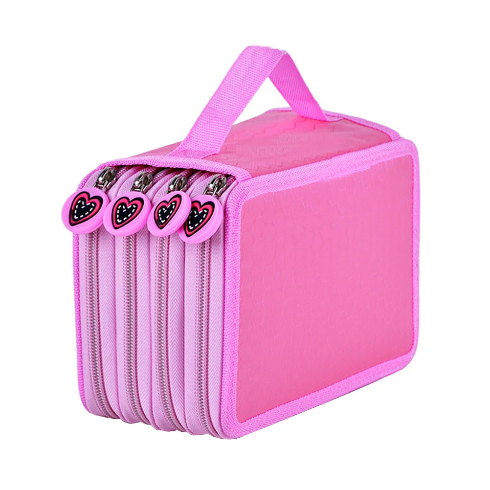 

Colored Pencil Box with Compartments Slots Handy Pencil Bags Large for Watercolor Pencils Gel Pens and Ordinary Pencils