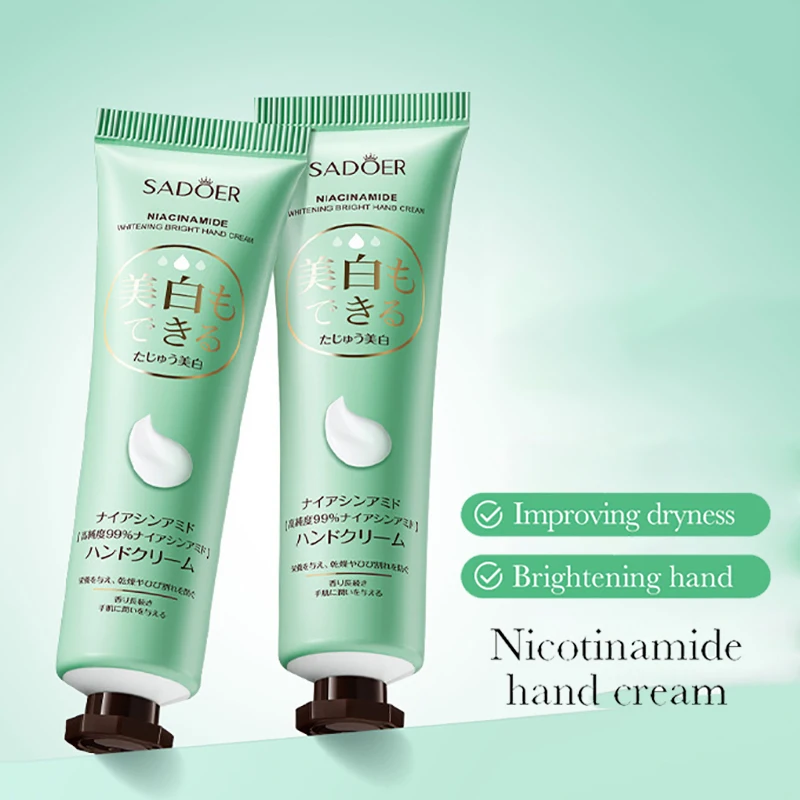 1pcs/2pcs SADOER Nicotinamide Hand Cream Anti-Drying Crack Moisturizing Brightening Repairing Hand Creams For Hands Skin Care