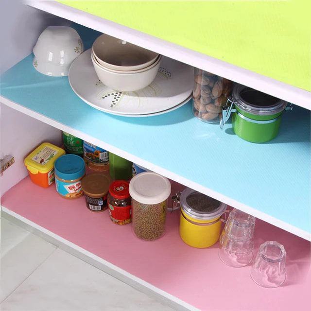 Non-Slip Shelf Liner EVA Kitchen Liner Drawer Mat Liner Oil-proof Moisture Kitchen  Shelf Liner Mat for Cupboard Refrigerator - AliExpress