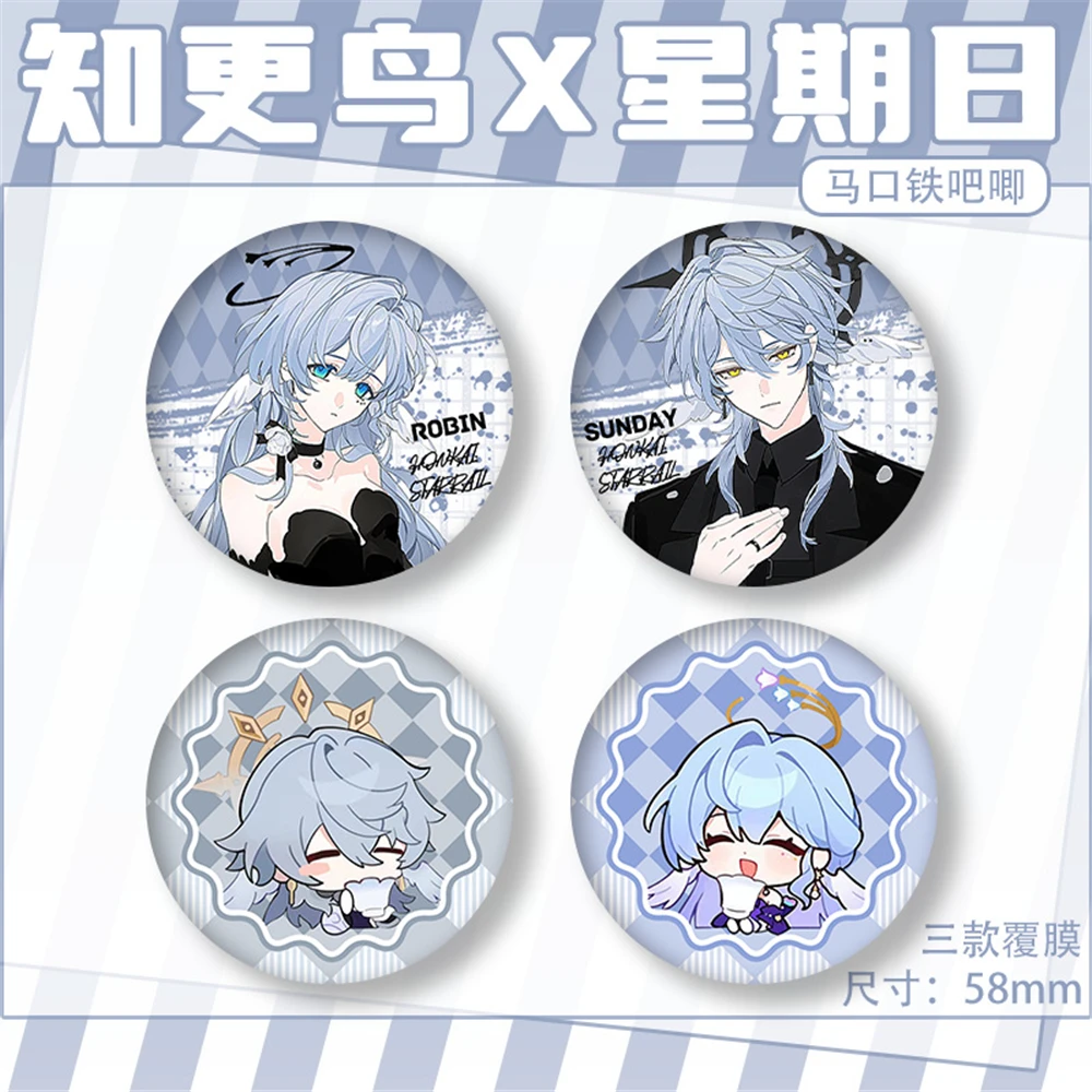 Game Honkai: Star Rail Robin Sunday Cosplay Costume Badge Pin SPTE Tinplate Brooch Accessories