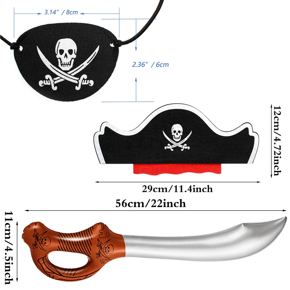 Saint Pirate Party Einweggeschirr Jack Skull Ballon Banner Kuchendekoration Karibik Piraten Thema Junge Geburtstag Halloween – Detail 9