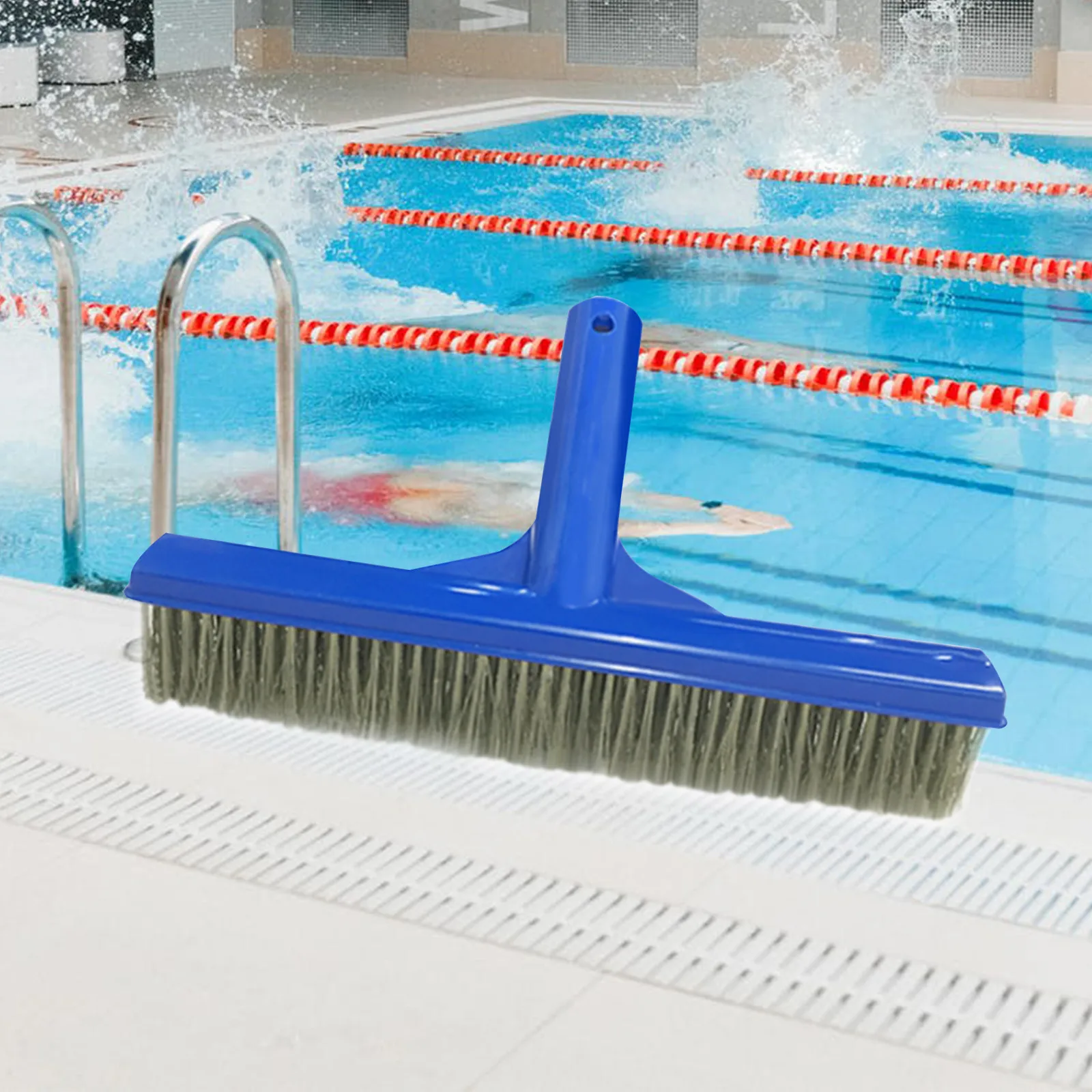 Pool Brush 10 Inch Floor & Wall Pool Brush Durable Stainless Steel