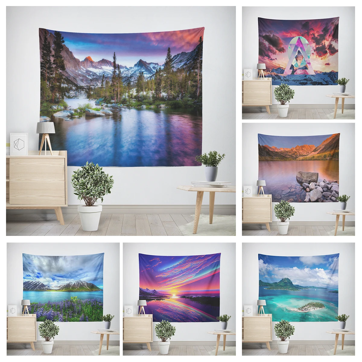 

Home decoration Colorful Animal Scenery room decor wall tapestry aesthetic bedroom aesthetic wall art large fabric wall tapestry