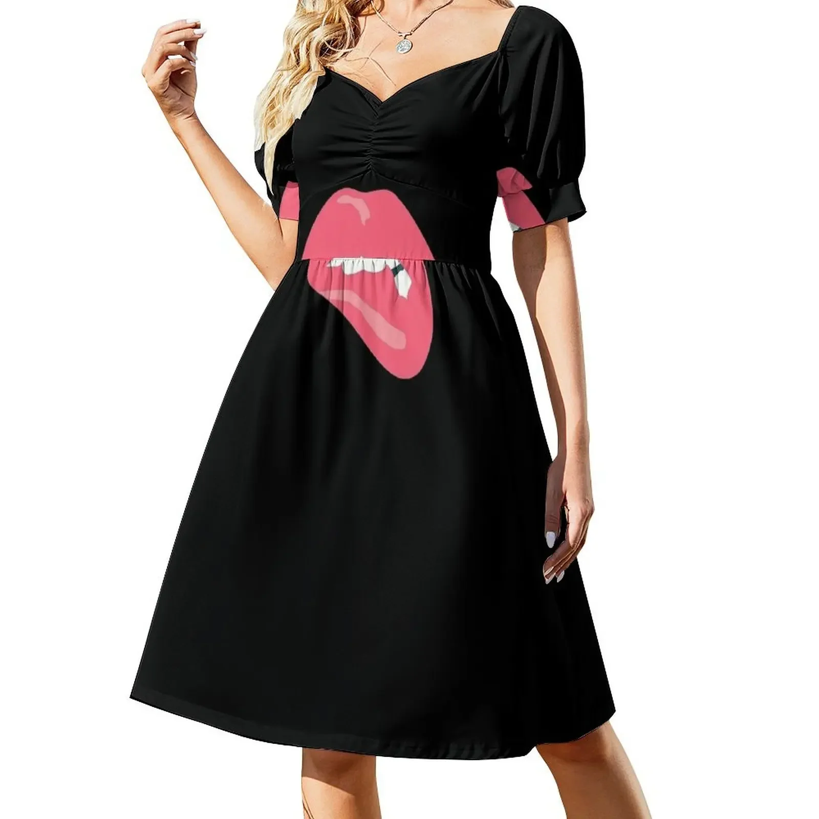 thumbnail image 1 of ¡Labios! Vestido sin mangas de verano para mujer, traje de noche, ropa para mujer., 1 of 7