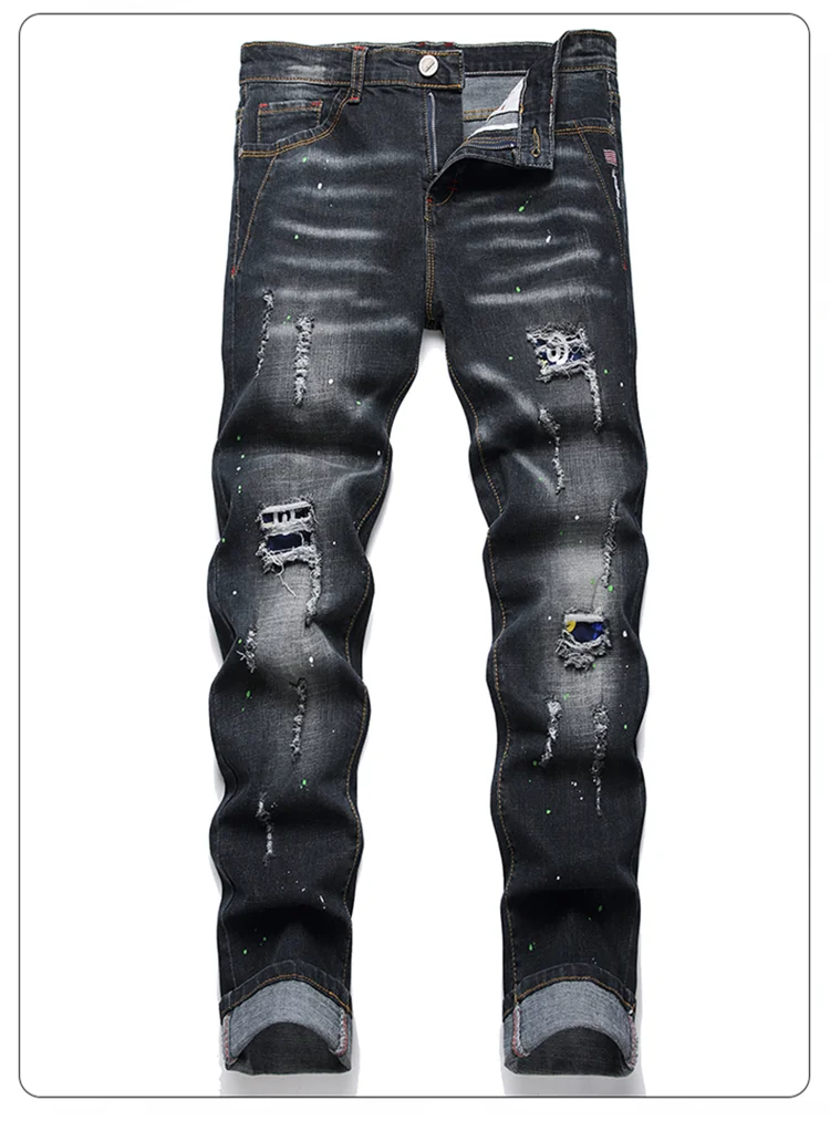 PlatiNum Slim Stretch Ripped Jeans - Fit Example