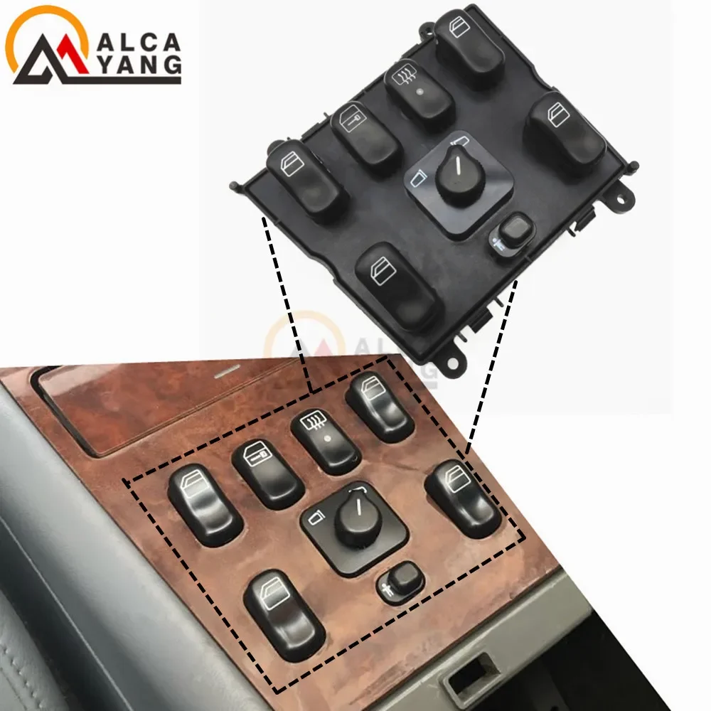 Car Styling 1638206610 Interruttore Di Controllo Principale Alzacristallo Elettrico Per Mercedes Ml320 M-Klasse Ml320 Ml500 Ml430 Ml55 Amg