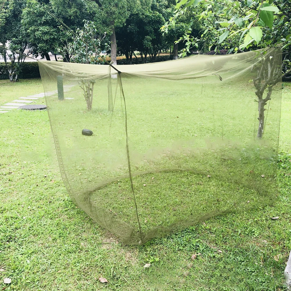 Outdoor Camping Mosquito Net Lightweight Huge Hammock Bug Tarp Repellent Breathable Mesh Tent Insect Canopy Bed Curtain 200cm mosquito net