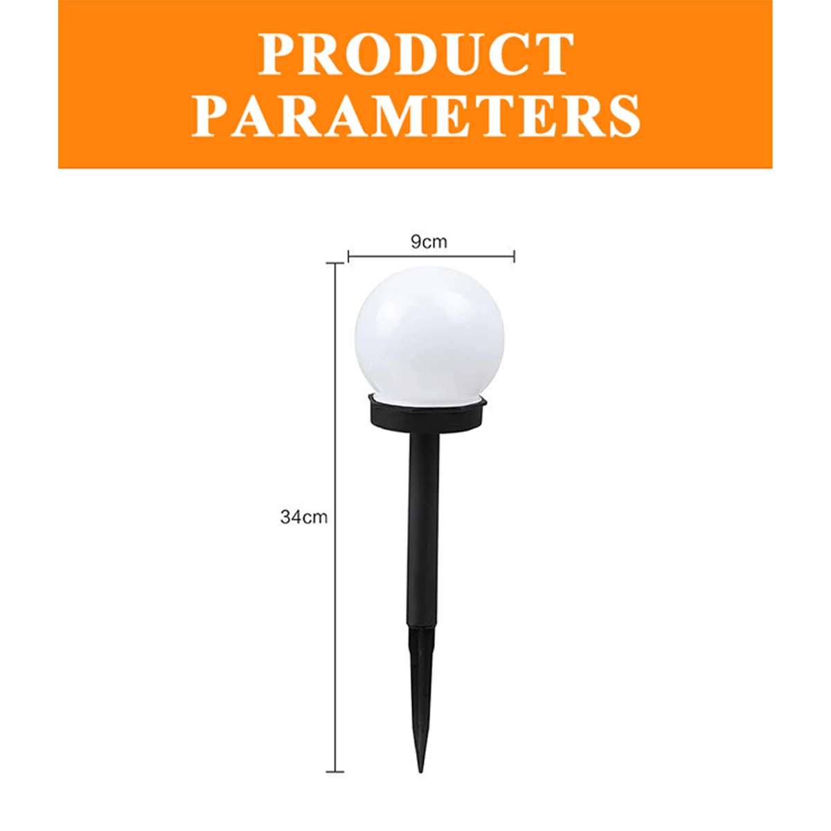 Description Picture 3 of item10Cm LED Globe Lawn Yard Lamp Solar Lights Warm White For Waterproof Exteriors LED Lighting Outside Garden Gardening And